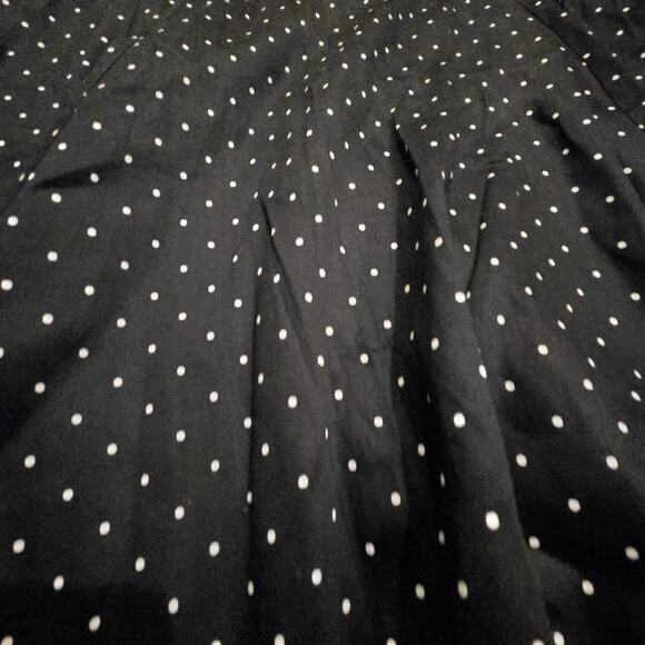 Women's Torrid Dress Black White Polka Dot Flare Sheer Top Cotton Long Sz 26 - Picture 3 of 8